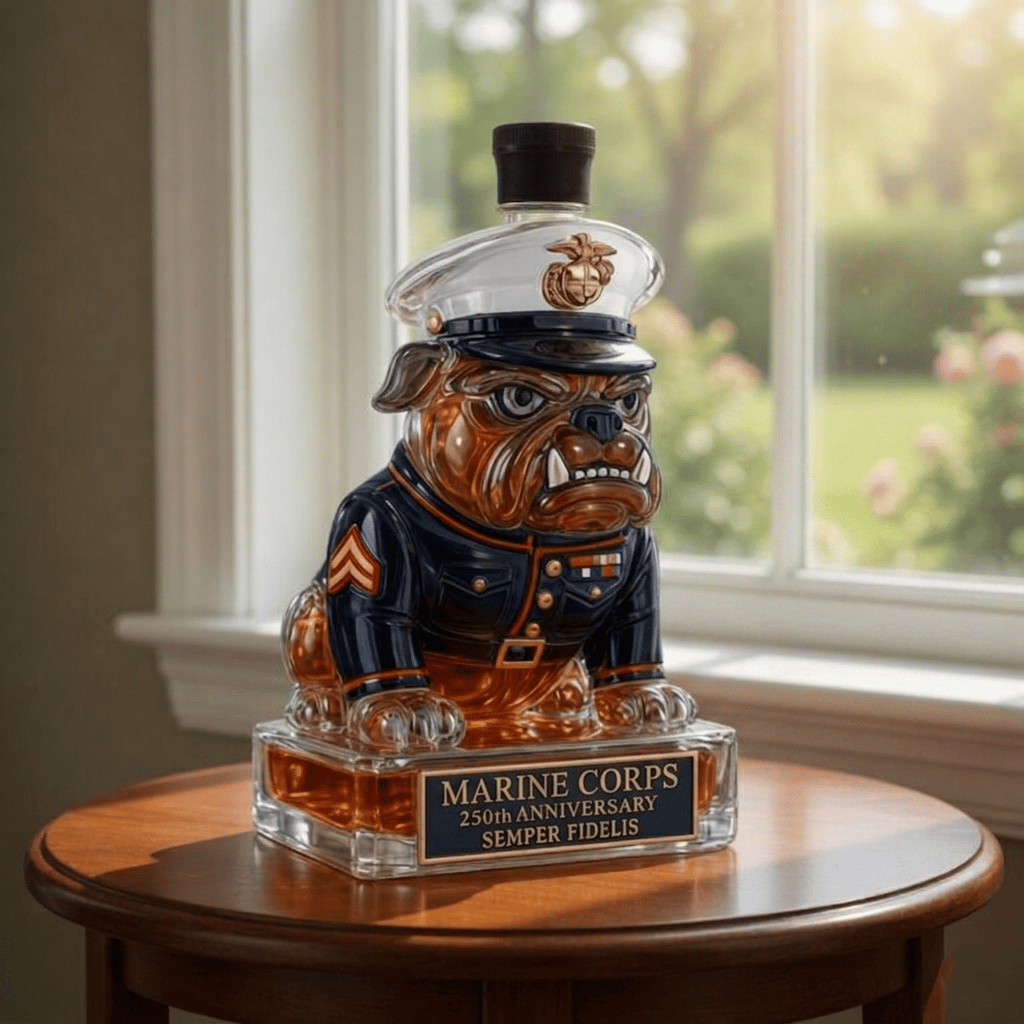 ๐ Marine Corps The 250th Anniversary Devil Dog Whiskey Bottle