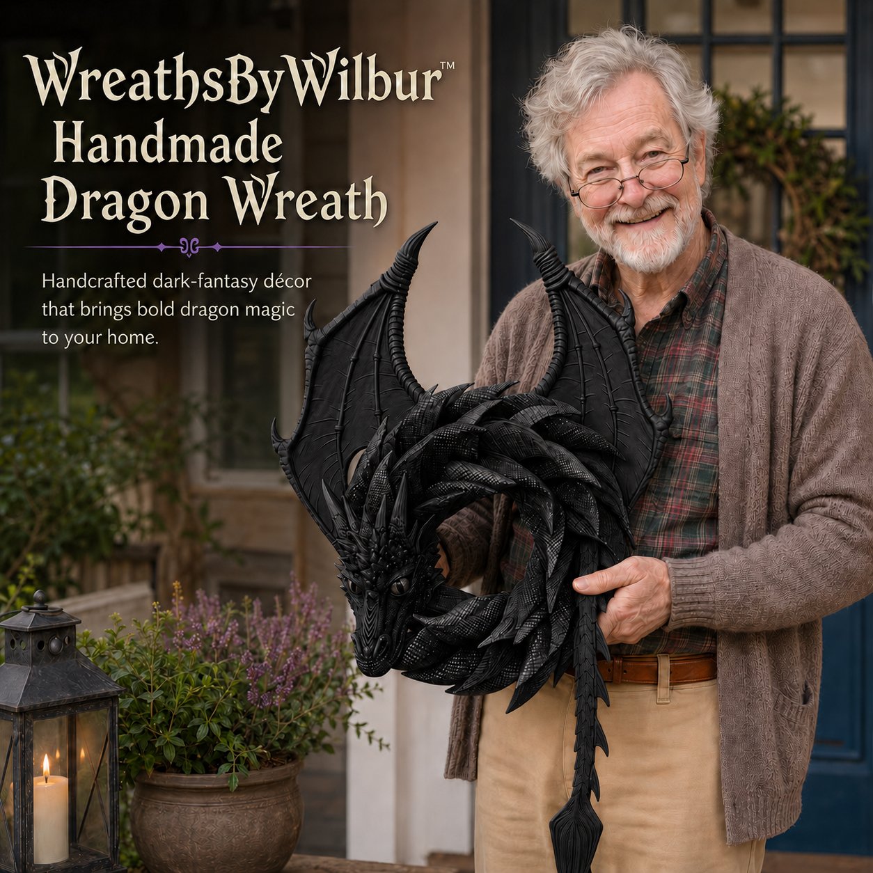 🔥Just Today:FREE SHIPPING-Handmade Dragon Wreath