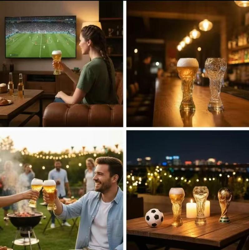 🏆🔥 LIMITED-TIME OFFER – Football Trophy Beer Glass – Raise Your Game Day Toast 🍺
