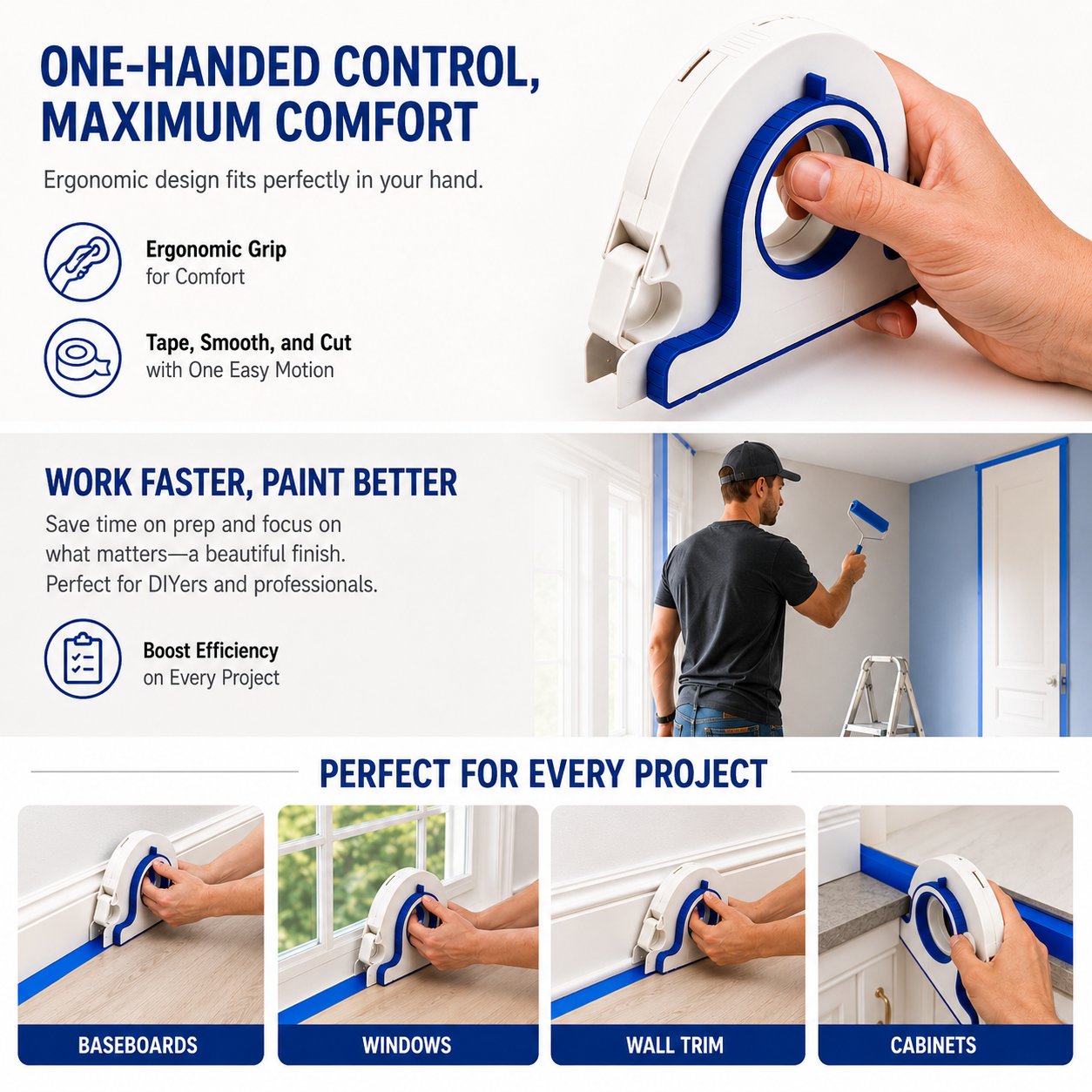 ⏱️High-efficiency Painter Masking Tape Applicator 🎨
