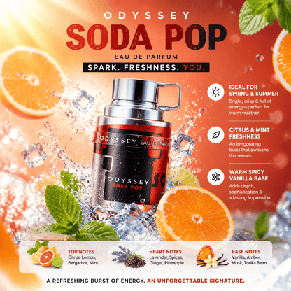 🥤 Odyssey Soda Pop Eau de Parfum – Spray the Magic, Fresh & Addictive