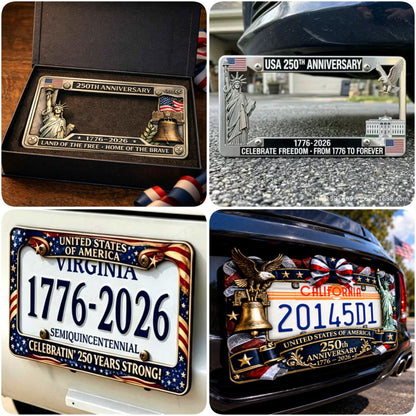 🔥 50% OFF Today Only 🗽🇺🇸 250th Anniversary Commemorative License Plate Frame🚗