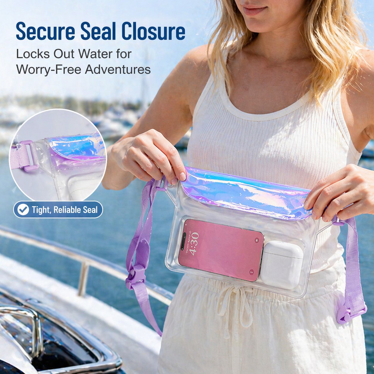 🌓 49% OFF-🌊 Clear Waterproof Fanny Pack 2-Pack –Secure, and Ready for All Your Water Activities
