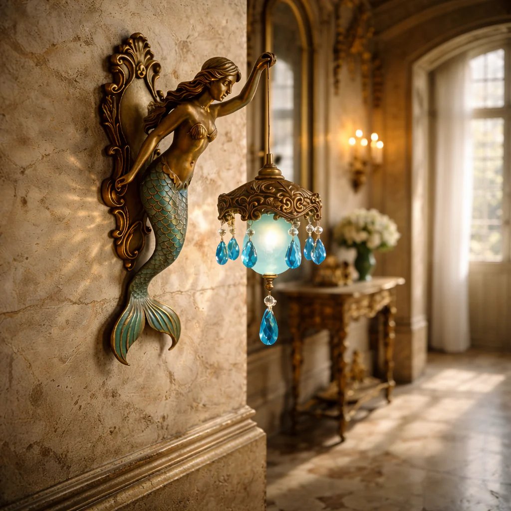 AureliaTM - Vintage Mermaid Glow Wall Lamp