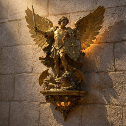 😇2026 Noticeablek®Archangel Michael Wall Lamp – Guardian of Light & Valor ⚔️🛡️