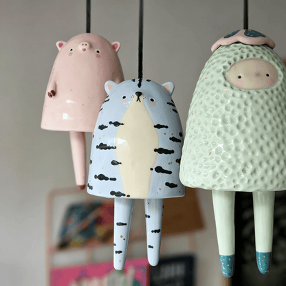 🌟🐶Hand-painted wind chime featuring cute animals🎐