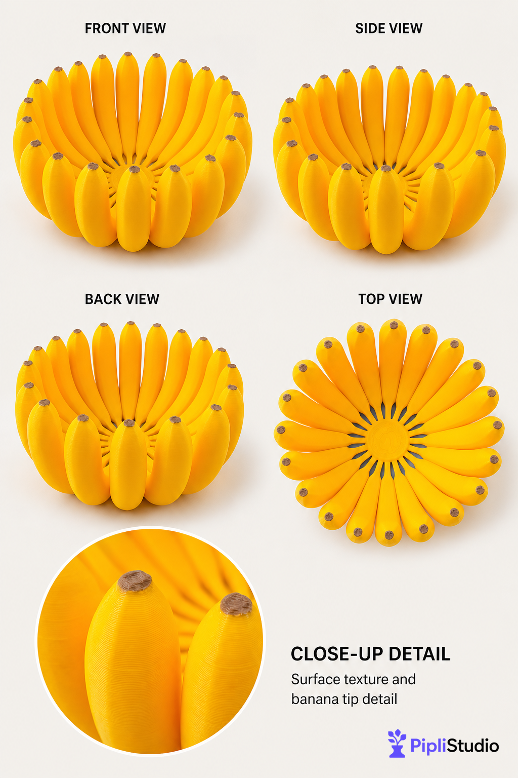 Banana Bowl – Fruit, Vegetable Storage Container & Organizer