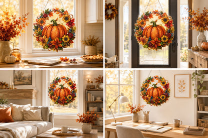 🔥Last Day 50% OFF - 🍂✨Autumn Harvest Pumpkin Diamond Art Hanging Ornament Kit