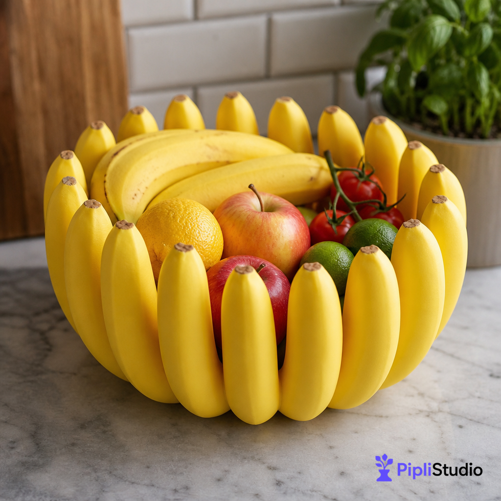 Banana Bowl – Fruit, Vegetable Storage Container & Organizer