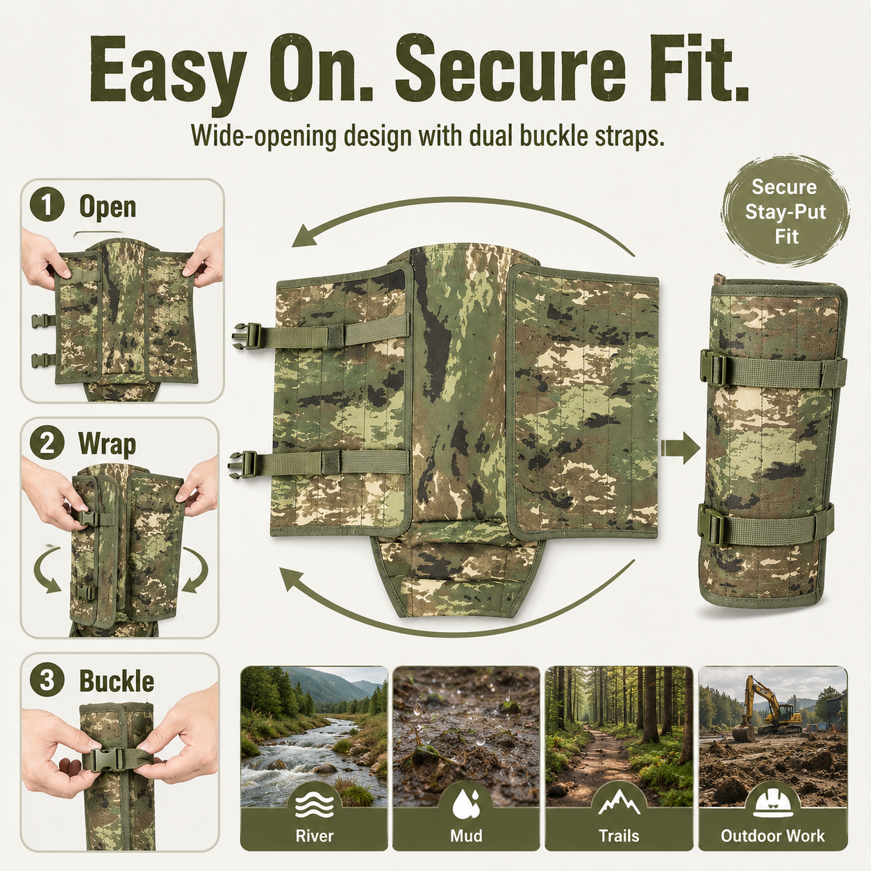 🐍 Snake Guard Leg Gaiters – Heavy-Duty Outdoor Protection