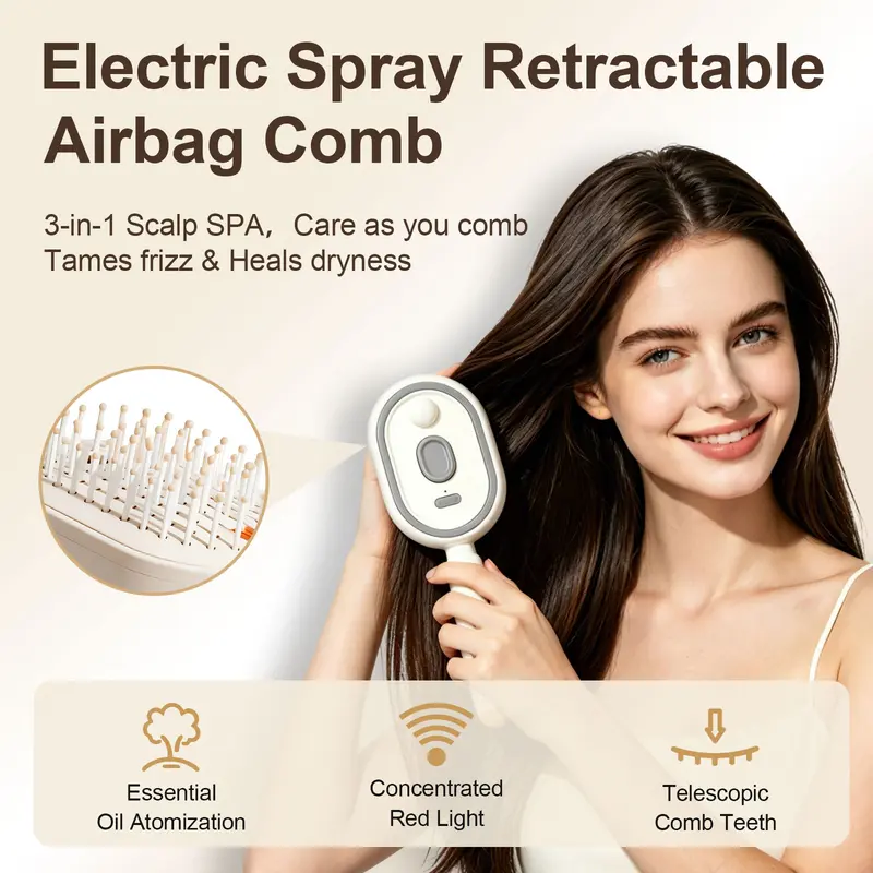 🔥Last Day 50% OFF-Electric Spray Air Cushion Massage Comb