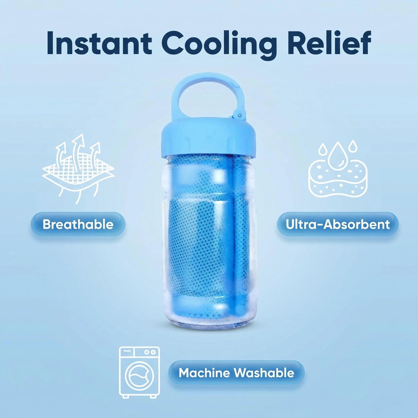 🔥Today's Event ⏰BUY 1 Get 1 FREE-🏃❄️Cold Sweat Towel You Can Use Anywhere, Anytime! Reusable Soft Absorbent Cooling Portable