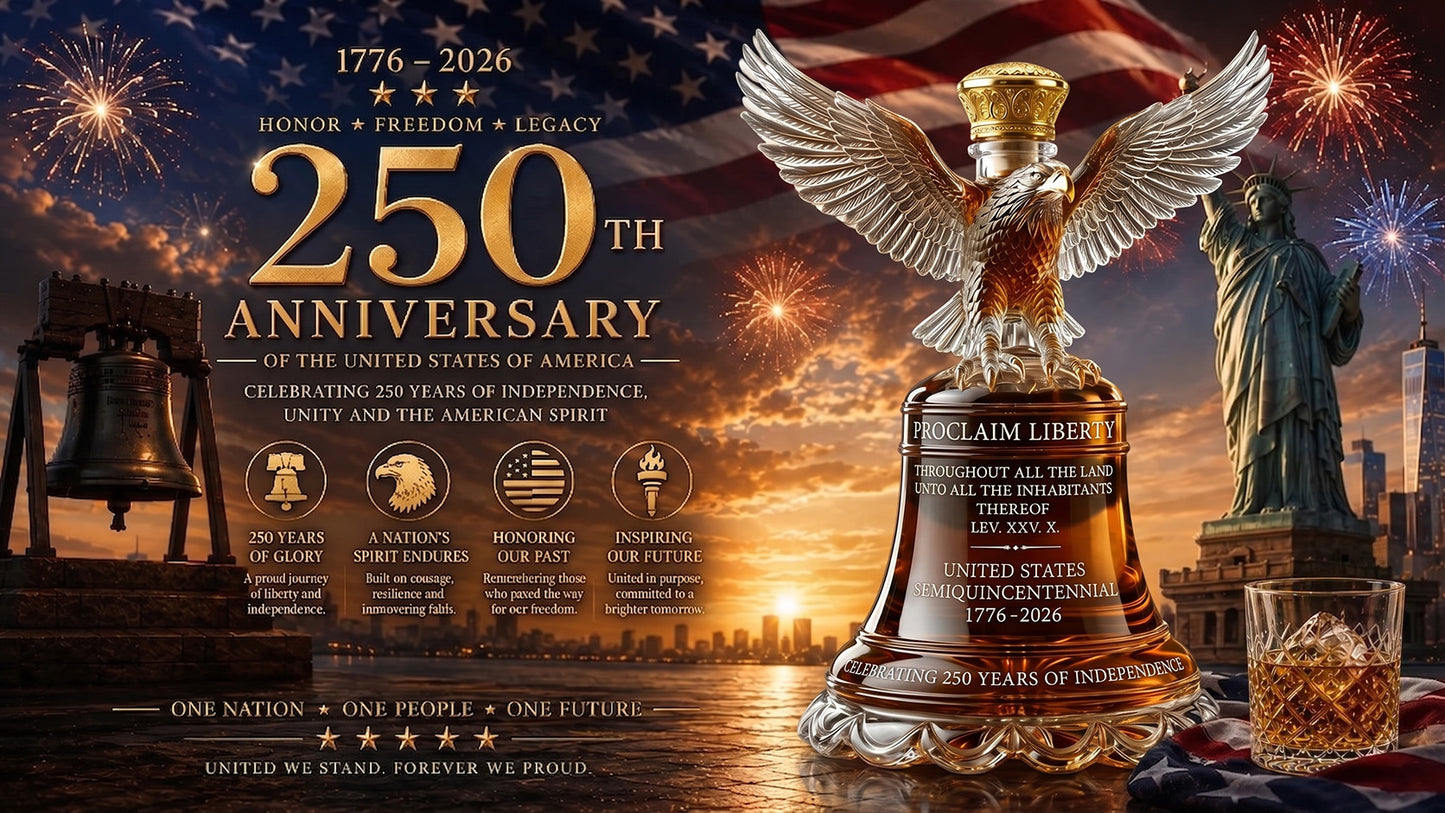 🔥✨ American Eagle Liberty Bell Decanter🦅 A Masterpiece of Craftsmanship and Strength