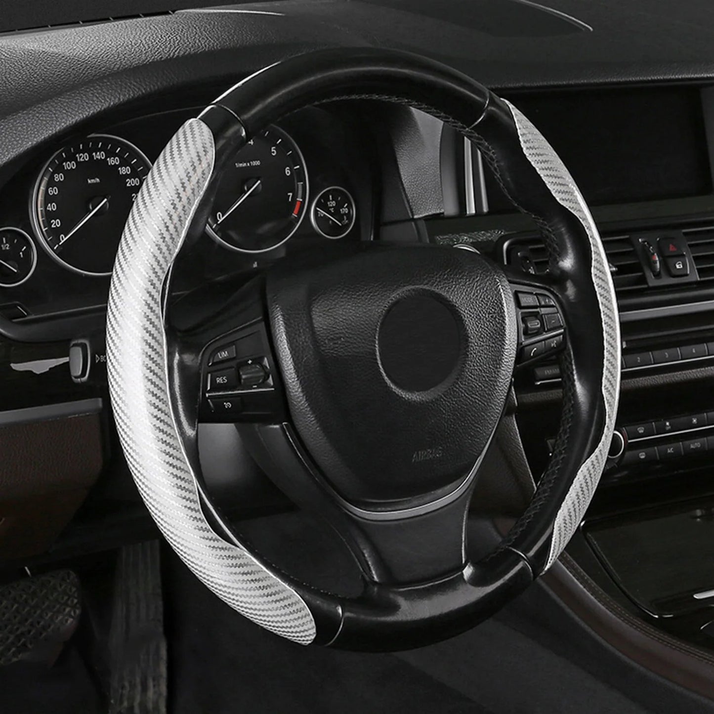 🎉Non-Slip Half Cover Car Steering Wheel Protector | Easy Clip On Installation
