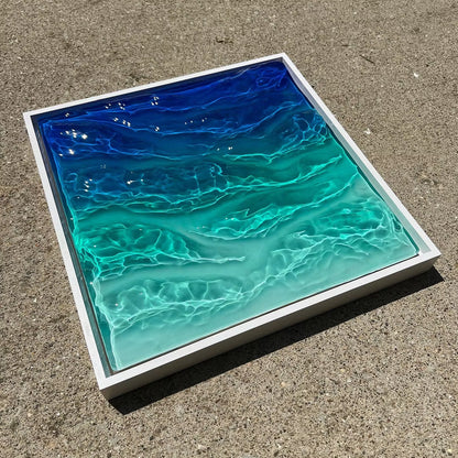 🌊 Handmade 3D Epoxy Resin Ocean Wave Art
