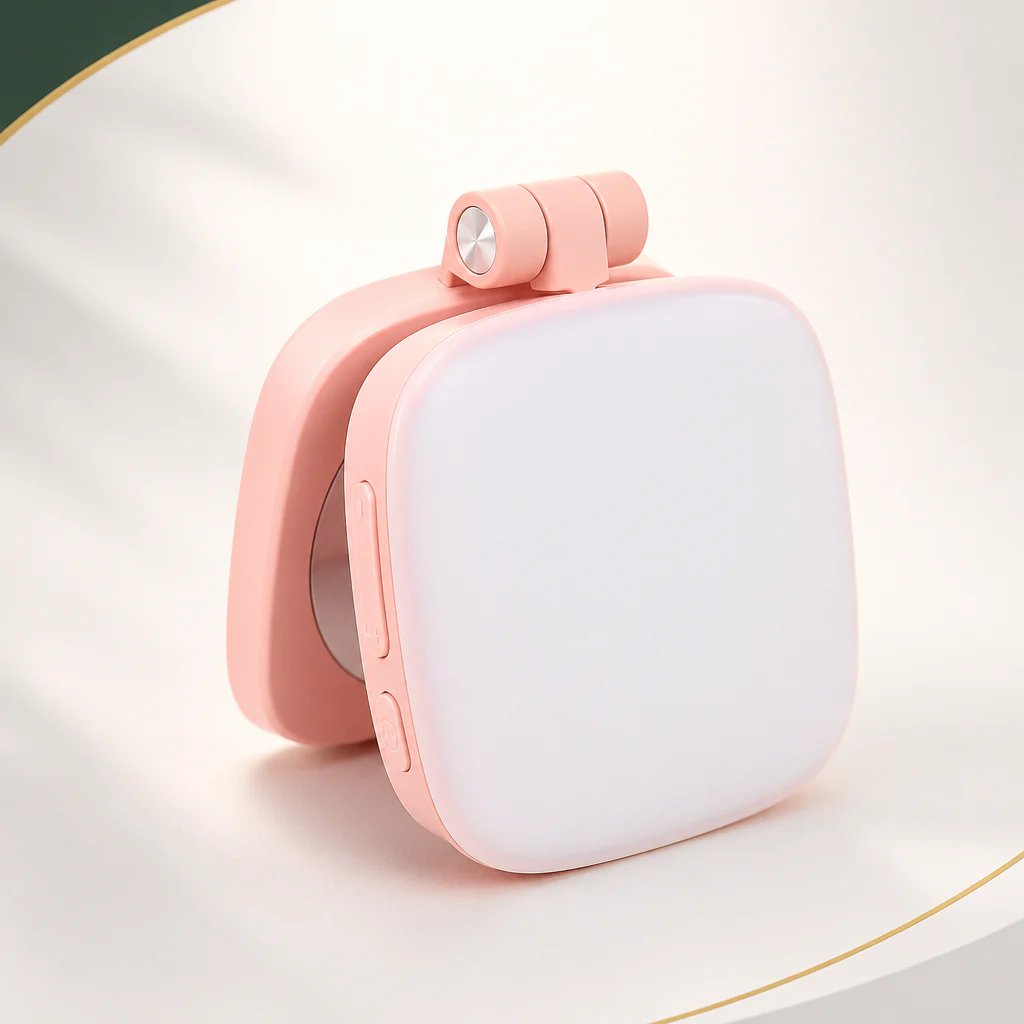 Magnetic Selfie Light for Phone with 5 CCT Settings and Mirror