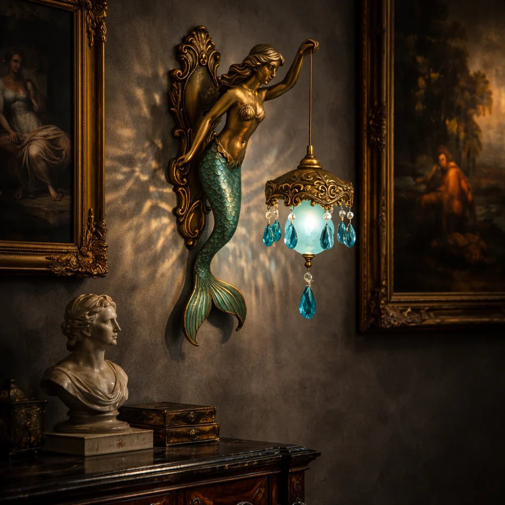 AureliaTM - Vintage Mermaid Glow Wall Lamp