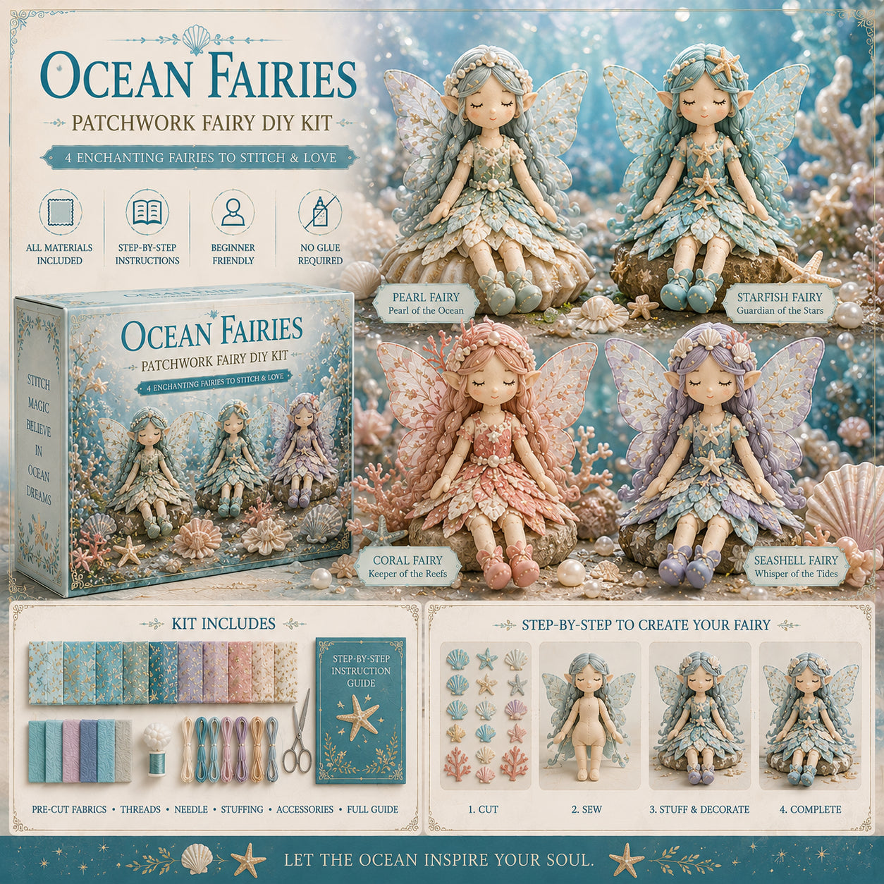 ✨ 40% OFF TODAY – Fairy Patchwork DIY Collection