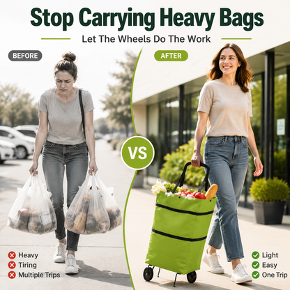 🔥 LAST DAY – BUY 1, GET 1 FREE! Roll Your Groceries Home Without the Heavy Lifting