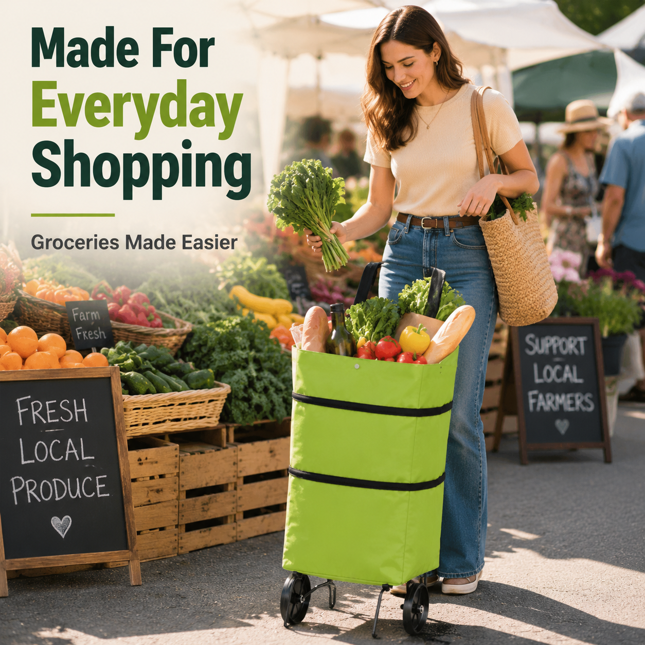 🔥 LAST DAY – BUY 1, GET 1 FREE! Roll Your Groceries Home Without the Heavy Lifting