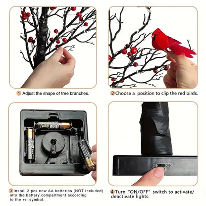 ✨ LED Vintage Glowing Tree🐦