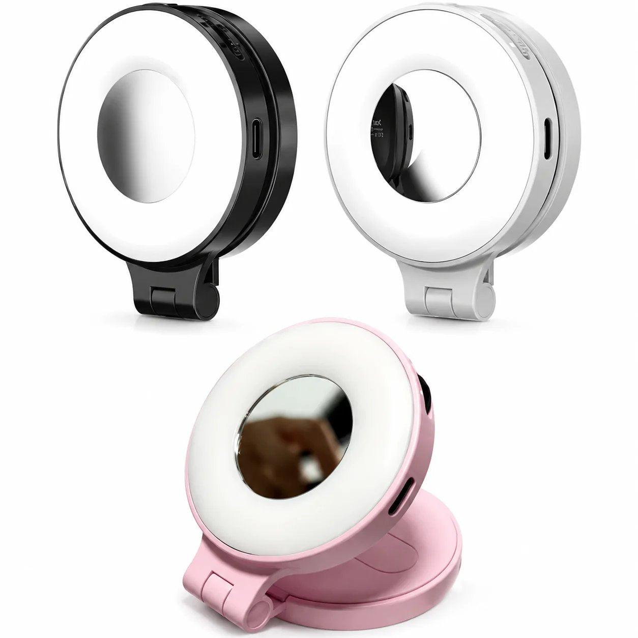 Magnetic Selfie Light for Phone with 5 CCT Settings and Mirror