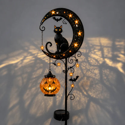 🐈‍⬛🌙 Halloween Black Cat Moon Ground Lamp