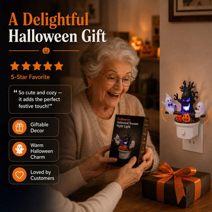 🔥LAST DAY 49% OFF🎃👻Animated Seesaw Ghost Plug In LED Night Light