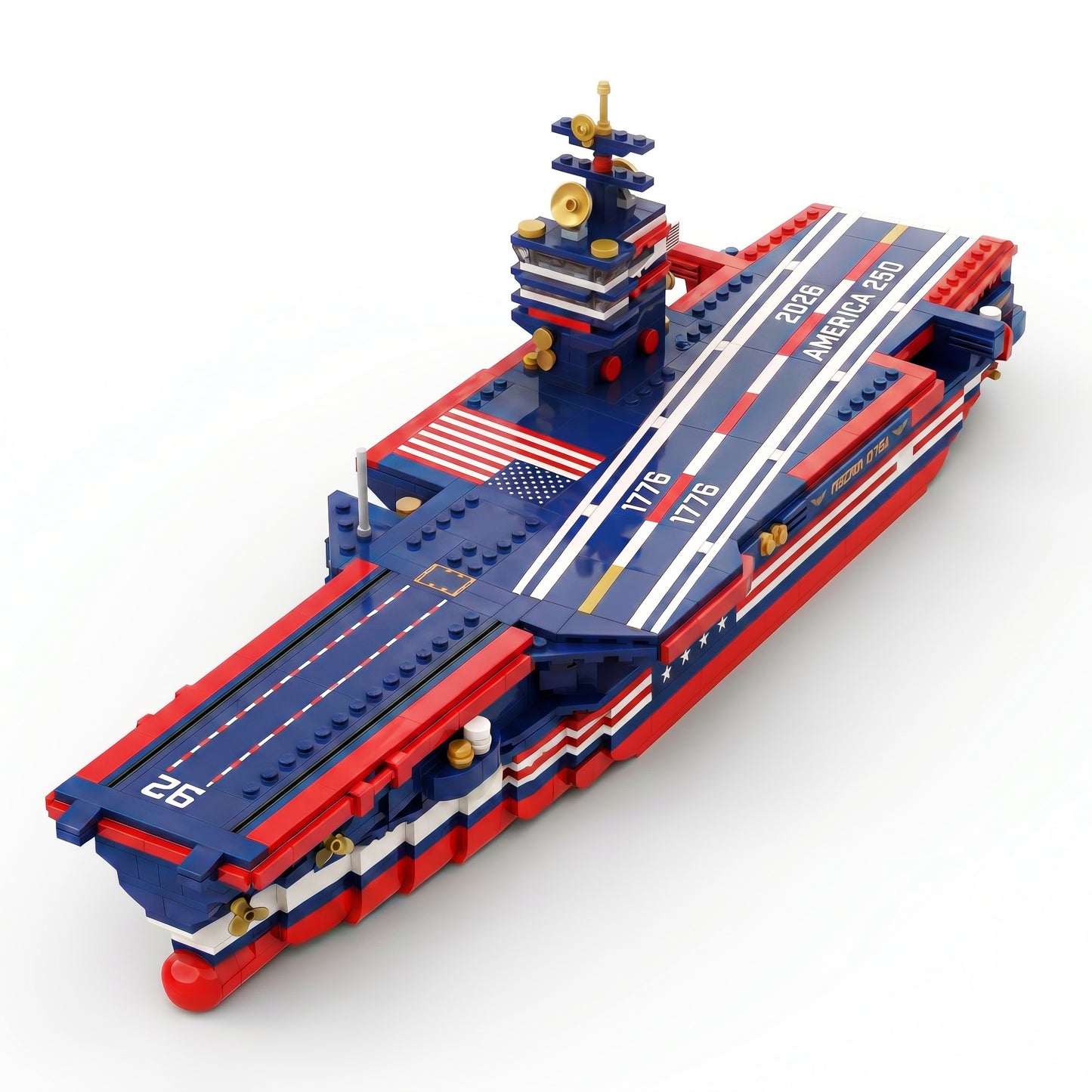 America 250 Tribute Aircraft Carrier Brick Set