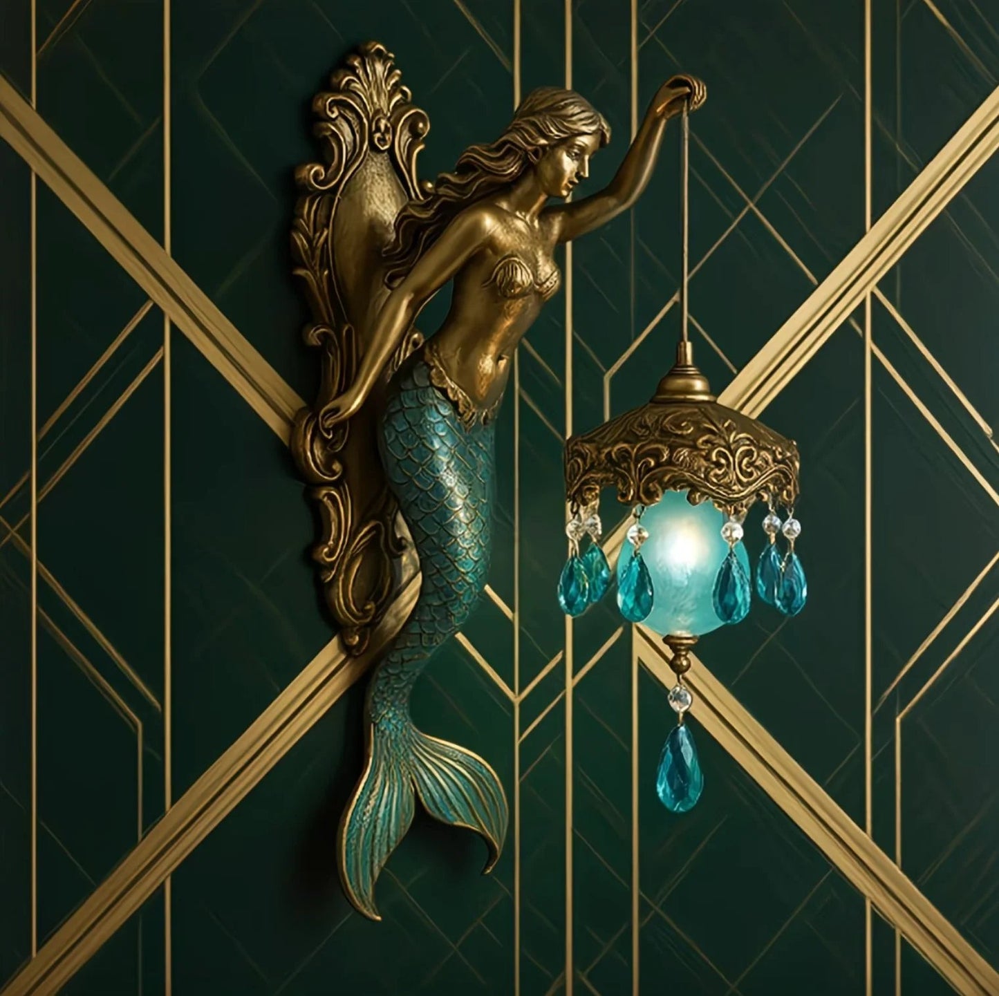 AureliaTM - Vintage Mermaid Glow Wall Lamp