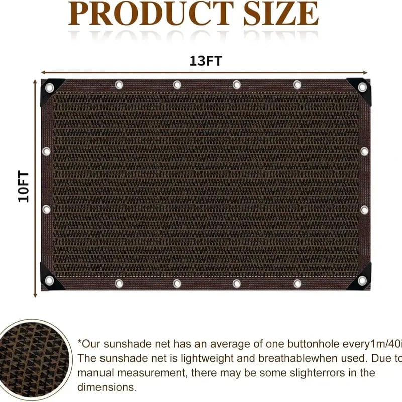 💖Summer Hot Sale 49% OFF🌞90% Blackout Cloth (Black) - 10 x 13ft UV-Resistant Shade Net