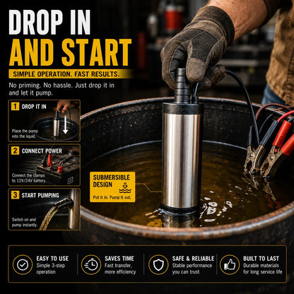 🔥Father's Day Sale 49% OFF🚜 DC 12V/24V Portable Submersible Fuel Transfer Pump