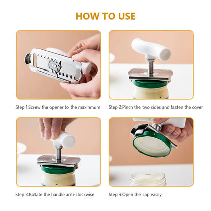 🔥 BUY 1 GET 1 FREE! Stainless Steel Jar Opener & Bottle Lid Remover