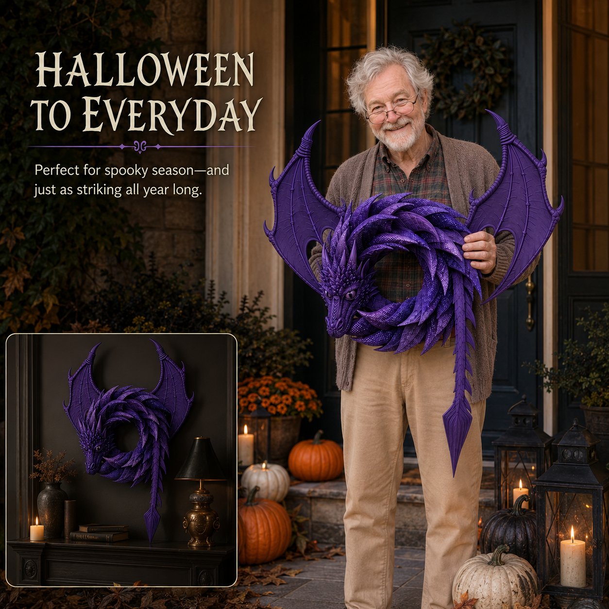 🔥Just Today:FREE SHIPPING-Handmade Dragon Wreath