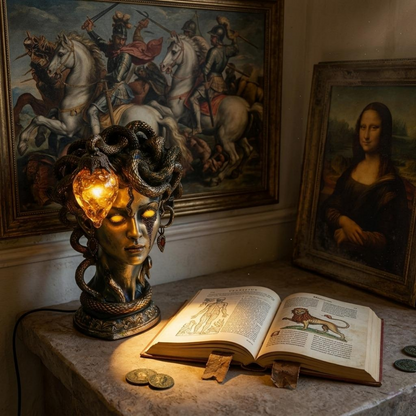 🐍 Medusa’s Gaze™ Handcrafted Gothic Table Lamp