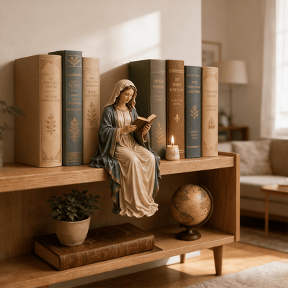 🔥📚🕊️ Bring Divine Peace to Your Library. Virgin Mary Reading Figure