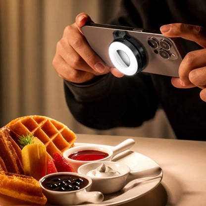 Magnetic Selfie Light for Phone with 5 CCT Settings and Mirror