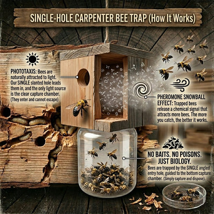 🐝 Ultimate Pro Carpenter Bee Trap – 2-in-1 Protection