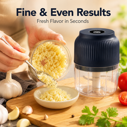 🔥 60K+ Sold | ✨ Mini Electric Food Chopper – One-Press Garlic & Veggie Prep 🍳🥕🧄
