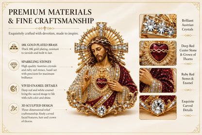 ❤️Last Day 50% OFF - 🙏 Sacred Heart of Jesus Brooch(3D)