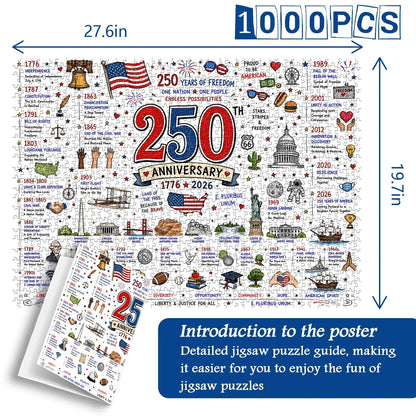 ⭐🗽 Patriotic America Jigsaw Puzzle 1000 Pieces 🎁 Buy 2 Free Shipping