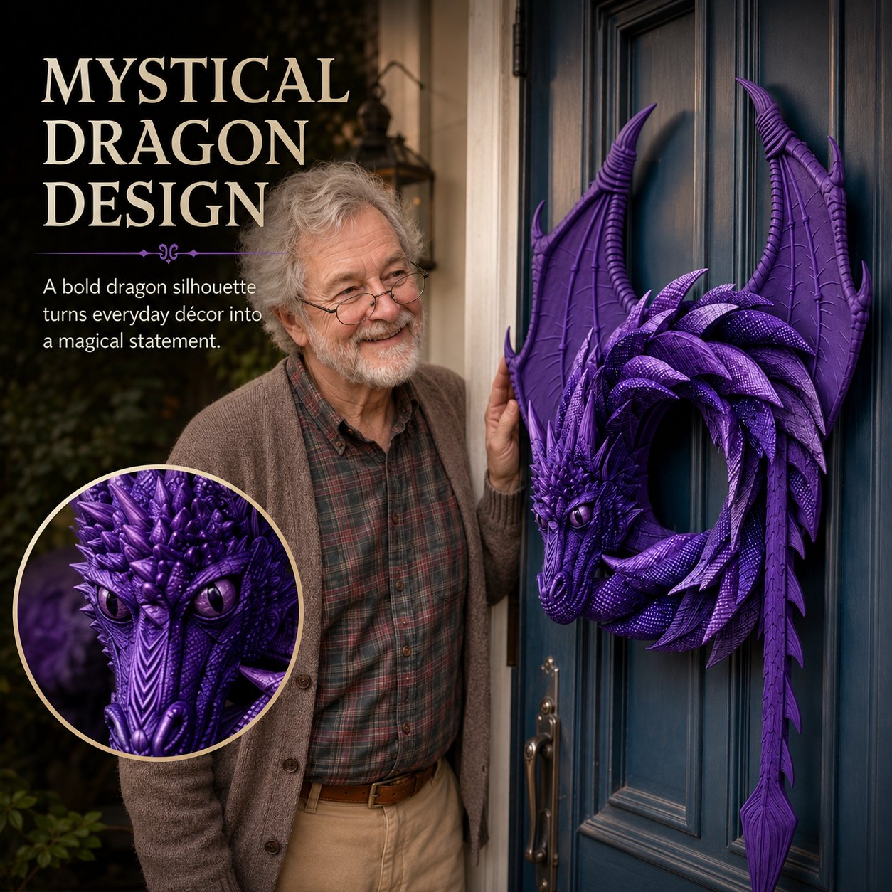 🔥Just Today:FREE SHIPPING-Handmade Dragon Wreath