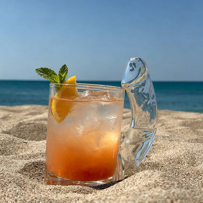 FUN D-CUP SHAPED GLASS COCKTAIL GLASS