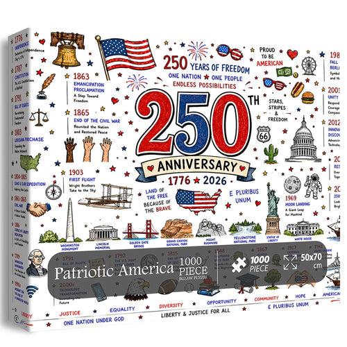⭐🗽 Patriotic America Jigsaw Puzzle 1000 Pieces 🎁 Buy 2 Free Shipping