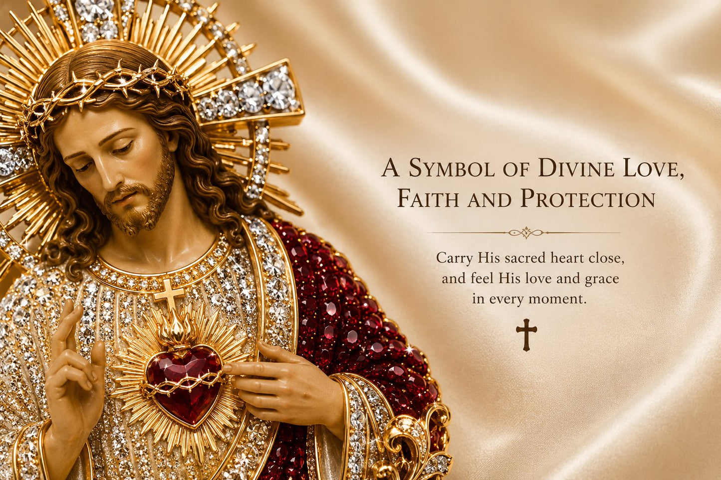 ❤️Last Day 50% OFF - 🙏 Sacred Heart of Jesus Brooch(3D)
