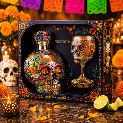 💀 Day of the Dead Skull Decanter Set™ – FREE Matching Goblet While Supplies Last