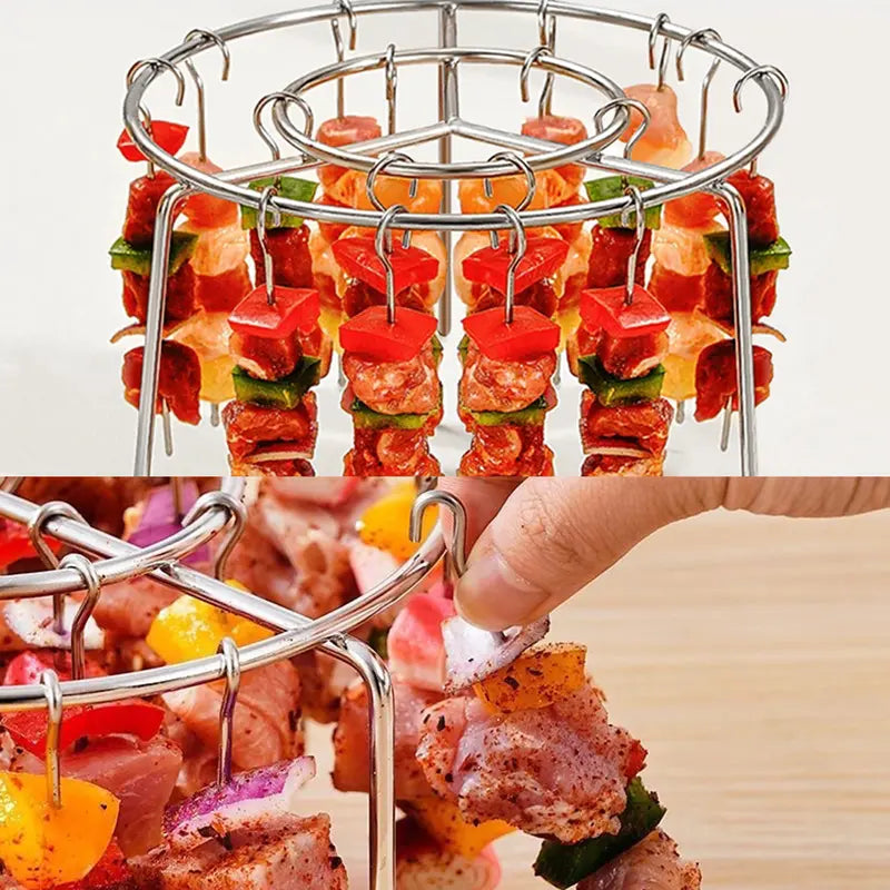 🍢Stainless Steel Air Fryer Skewer Rack