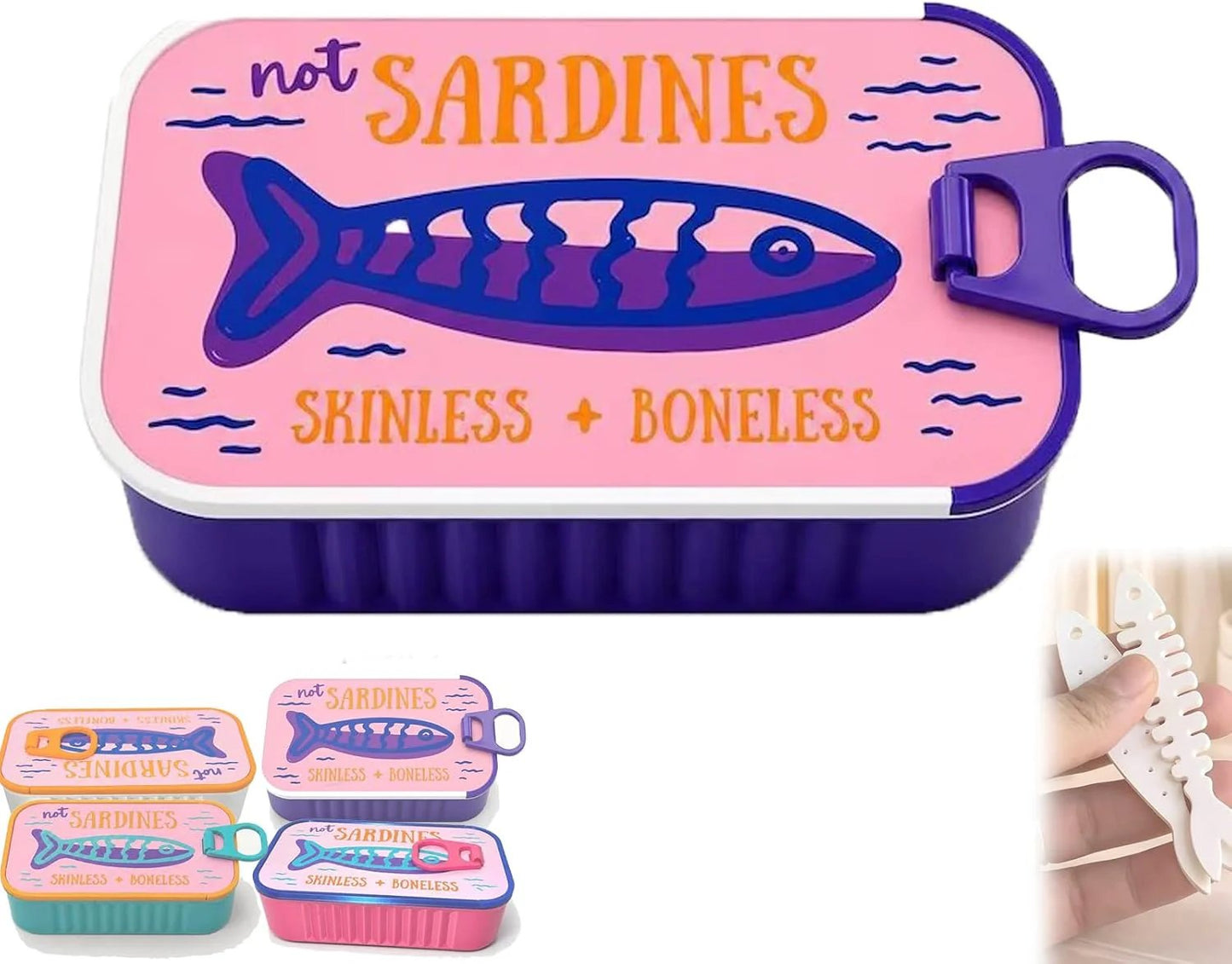 Vintage Sardine Tin Jewelry Box – Cute Travel Organizer for Rings, Earrings & Necklaces