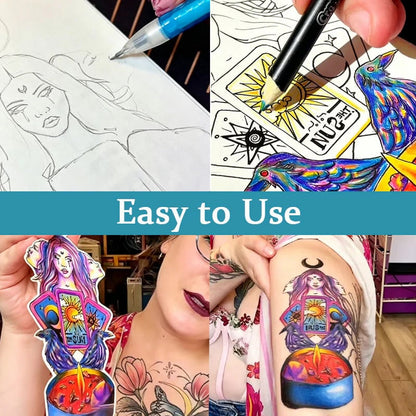 ✨🎨Temporary Tattoo Sketchbook – Tattoo Design Drawing Book