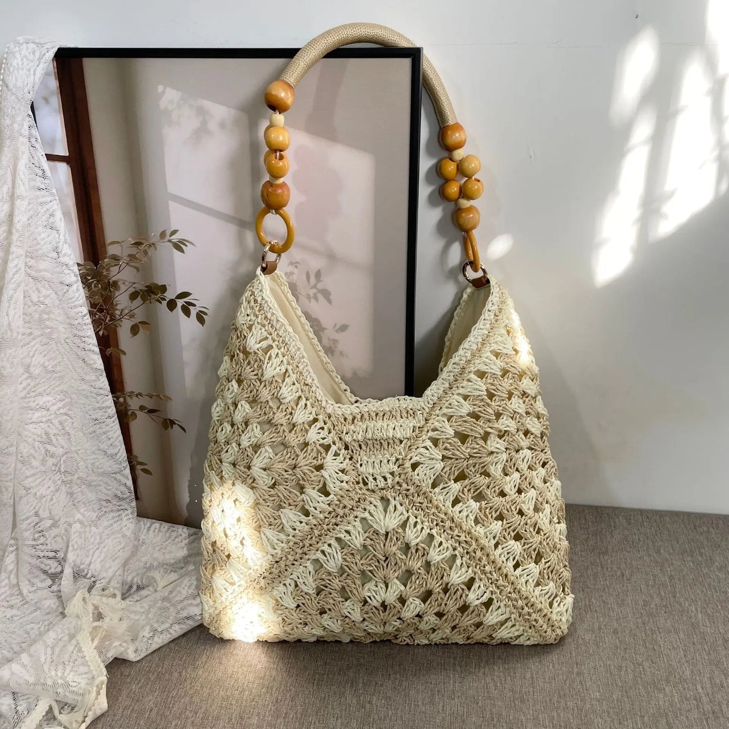 🌿 Chic Handmade Woven Bag — Natural Style, Everyday Elegance